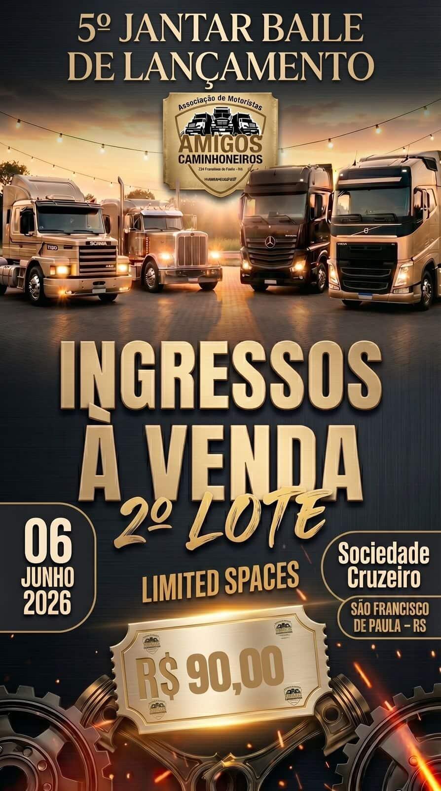 5º JANTAR DE LANÇAMENTO DA FESTA DOS AMIGOS CAMINHONEIROS