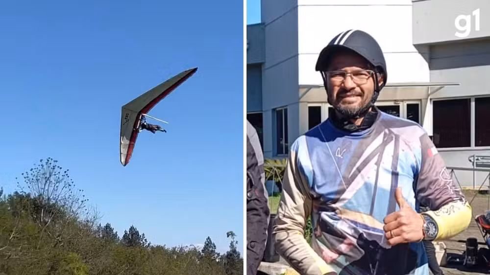  Piloto de asa-delta que sofreu acidente há duas semanas sa…